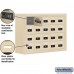 Salsbury Cell Phone Storage Locker - 4 Door High Unit (8 Inch Deep Compartments) - 20 A Doors - Sandstone - Surface Mounted - Resettable Combination Locks